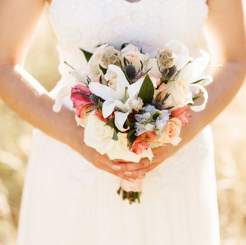 Bridal bouquet for wedding in Yosemite