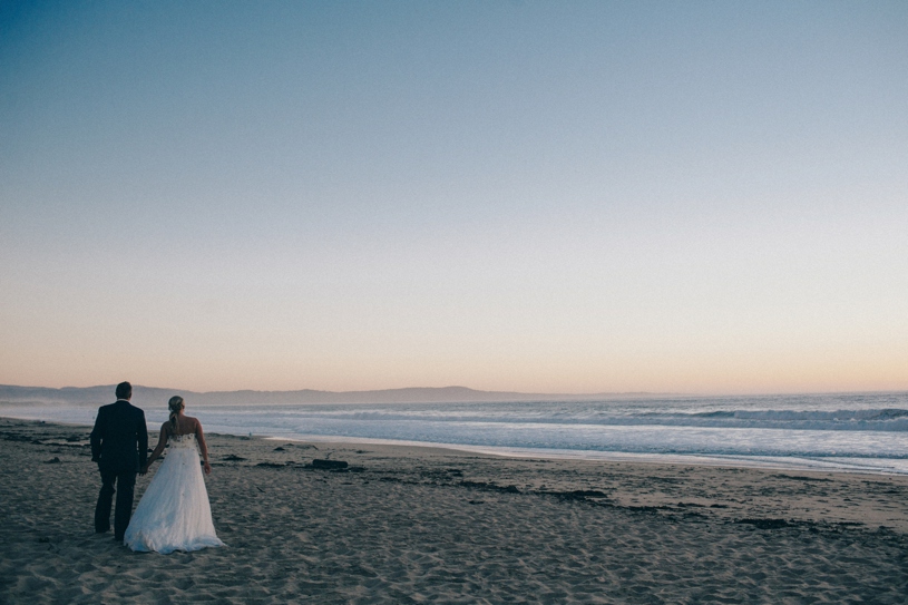 romantic wedding portrait on the beach at THE SANCTUARY BEACH RESORT, CALIFORNIA  by heather elizabeth photography