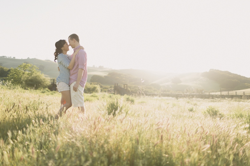 Sunset pastel engagement in Morgan Territory Livermore by Heather Elizabeth Photography