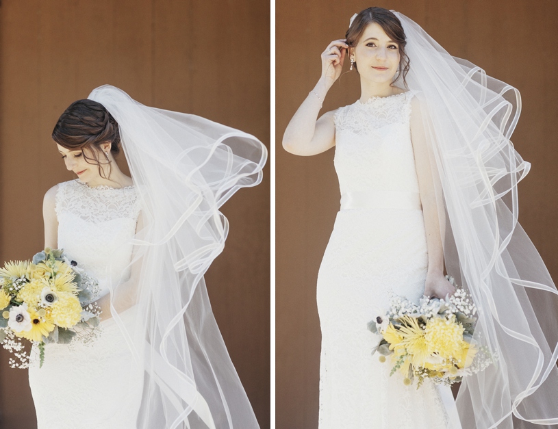 Mikaella bridal gown at a wedding in UC Davis by Heather Elizabeth Photography