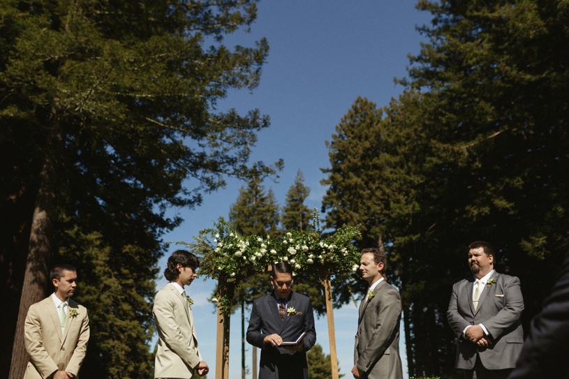 two groom same sex wedding ceremony at the mountain terrace by heather elizabeth photography