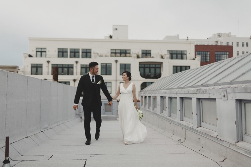 rooftop wedding portraits at the firehouse 8 by heather elizabeth photography