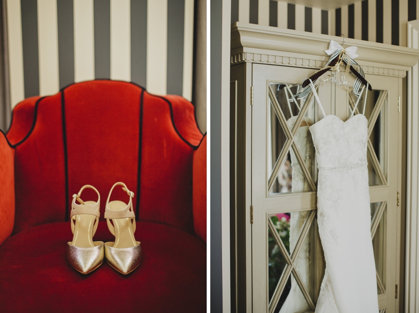 gold wedding shoes for a sophisticated wedding at the citizen hotel by heather elizabeth photography