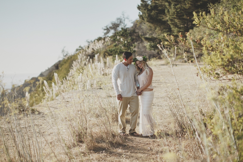 Bohemian bride engagement session in Big Sur by Heather Elizabeth Photography