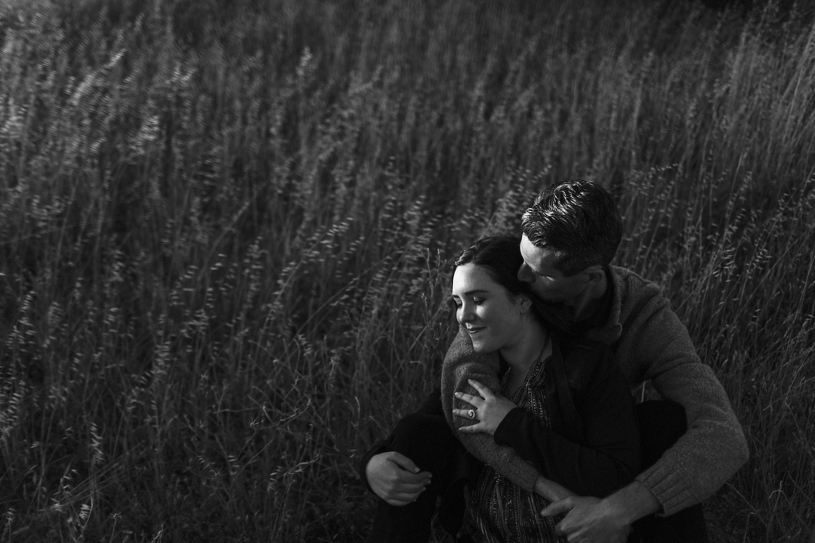 Intimate sunset engagement session in the hills of Concord by Heather Elizabeth Photography