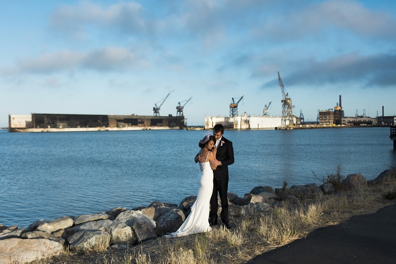Industrial wedding portraits in the Dog Patch of San Francisco by Heather Elizabeth Photography