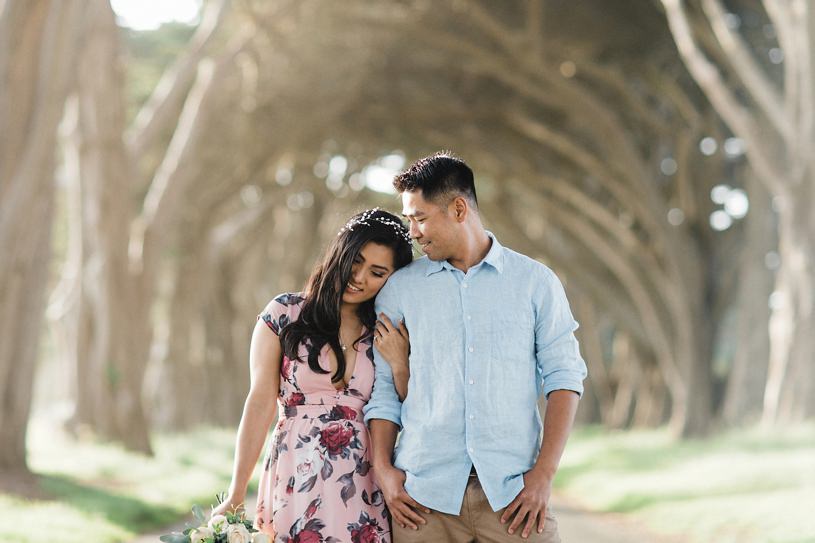 Tien + TuHai Point Reyes Engagement photos with dog friends