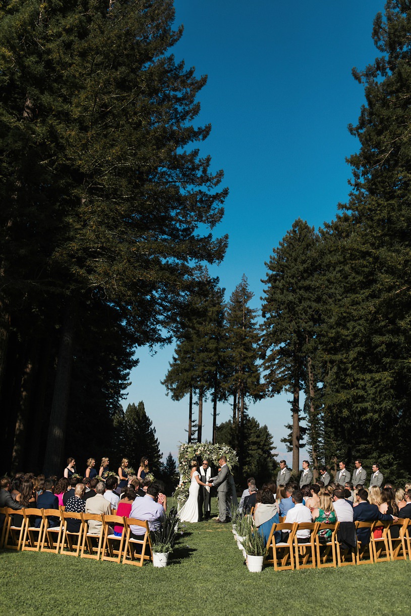 Pronovias wedding gown at a mountain terrace ceremony by heather elizabeth